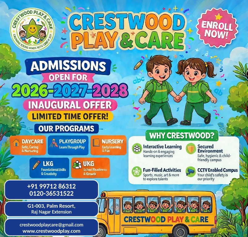 Crestwood Play & Care admissions poster